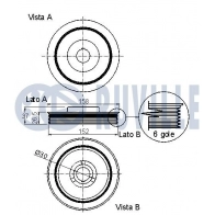 Ременный шкив, коленчатый вал RUVILLE YVLZG T 520079 1440083616 - Изображение 2