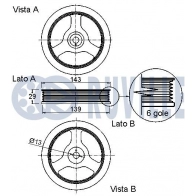 Ременный шкив, коленчатый вал RUVILLE 520328 1440083865 MPU WDC3 - Изображение 2