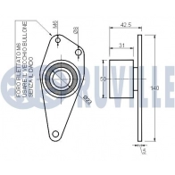 Паразитный / Ведущий ролик, зубчатый ремень RUVILLE LM9I T 1440084047 540080 - Изображение 2