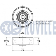 Паразитный / ведущий ролик, поликлиновой ремень RUVILLE D3 0R1 1440084129 540162 - Изображение 2