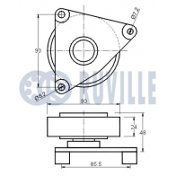 Натяжная планка, поликлиновой ремень RUVILLE 8X RUEW 540252 1440084219 - Изображение 2
