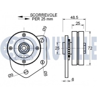 Паразитный / ведущий ролик, поликлиновой ремень RUVILLE 540266 L0R MPP 1440084233 - Изображение 2