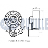 Натяжная планка, поликлиновой ремень RUVILLE MZX Z4O 1440084252 540285 - Изображение 2