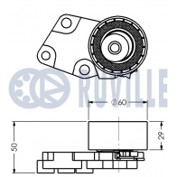 Натяжной ролик, ремень ГРМ RUVILLE B 96C7 540364 1440084331 - Изображение 2
