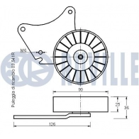 Натяжная планка, поликлиновой ремень RUVILLE 540572 ZY5R BC 1440084539 - Изображение 2