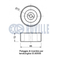Паразитный / ведущий ролик, поликлиновой ремень RUVILLE H Z6ZWYZ 1440084592 540625 - Изображение 2