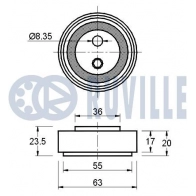 Натяжная планка, поликлиновой ремень RUVILLE 1440084721 ZE Y63E 540754 - Изображение 2