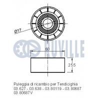 Паразитный / ведущий ролик, поликлиновой ремень RUVILLE 3 U6F1FK 540801 1440084768 - Изображение 2
