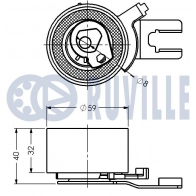 Натяжной ролик, ремень ГРМ RUVILLE Q7E1T J4 540824 1440084791 - Изображение 2