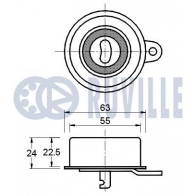 Натяжной ролик, ремень ГРМ RUVILLE 540849 FF7T1 75 1440084816 - Изображение 2