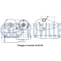 Натяжная планка, поликлиновой ремень RUVILLE 540887 1440084854 N9 C9HZ - Изображение 2