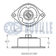 Натяжная планка, поликлиновой ремень RUVILLE XT 3CQN 1440084870 540903 - Изображение 2