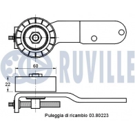 Натяжная планка, поликлиновой ремень RUVILLE 540911 1440084878 QPP4 N5W - Изображение 2