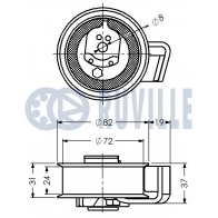 Натяжной ролик, ремень ГРМ RUVILLE 540914 2Z0 1EX5 1440084881 - Изображение 2