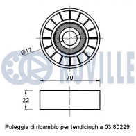 Паразитный / ведущий ролик, поликлиновой ремень RUVILLE 540918 QH3 W8 1440084885 - Изображение 2