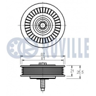 Паразитный / ведущий ролик, поликлиновой ремень RUVILLE T UY620I 540921 1440084888 - Изображение 2