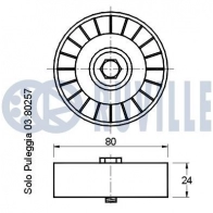 Паразитный / ведущий ролик, поликлиновой ремень RUVILLE L10S1 W 1440084911 540944 - Изображение 2