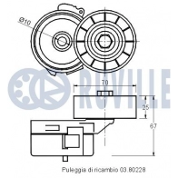 Натяжная планка, поликлиновой ремень RUVILLE 1440084913 Z5V6 Q 540946 - Изображение 2