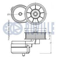 Натяжная планка, поликлиновой ремень RUVILLE C7G1 NHZ 541019 1440084986 - Изображение 2