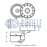 Натяжная планка, поликлиновой ремень RUVILLE MV4W L 541072 1440085039 - Изображение 2