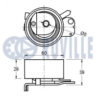 Натяжной ролик, ремень ГРМ RUVILLE M2S A9II 1440085048 541081 - Изображение 2