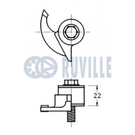 Натяжной ролик, ремень ГРМ RUVILLE 541095 1440085062 X7 EIY6T - Изображение 2