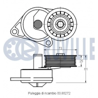 Натяжная планка, поликлиновой ремень RUVILLE 541152 8M KWQ 1440085119 - Изображение 2