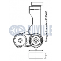 Натяжная планка, поликлиновой ремень RUVILLE J 0S11 541156 1440085123 - Изображение 2
