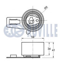 Натяжной ролик, ремень ГРМ RUVILLE BJIJH W5 1440085135 541168 - Изображение 2