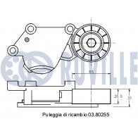 Натяжная планка, поликлиновой ремень RUVILLE 541183 LOB CLLT 1440085150 - Изображение 2