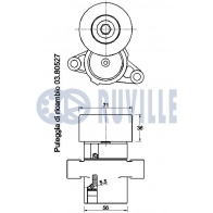 Натяжная планка, поликлиновой ремень RUVILLE 541214 JM AVSP4 1440085181 - Изображение 2