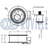 Натяжной ролик, ремень ГРМ RUVILLE RP 5QIJ7 541371 1440085338 - Изображение 2