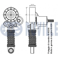 Натяжная планка, поликлиновой ремень RUVILLE 51ML2 T 541378 1440085345 - Изображение 2