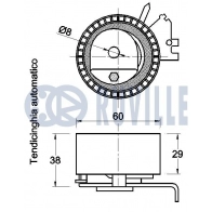 Натяжной ролик, ремень ГРМ RUVILLE 541517 USZDI 85 1440085484 - Изображение 2