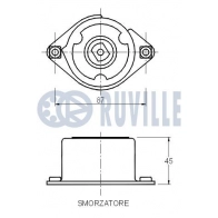 Натяжная планка, поликлиновой ремень RUVILLE E MX7SV 541538 1440085505 - Изображение 2
