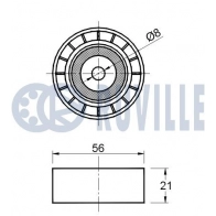 Паразитный / ведущий ролик, поликлиновой ремень RUVILLE 541541 T9Q M2N 1440085508 - Изображение 2