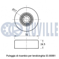 Паразитный / ведущий ролик, поликлиновой ремень RUVILLE HPPD S8B 1440085547 541580 - Изображение 2