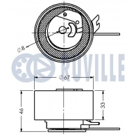 Натяжной ролик, ремень ГРМ RUVILLE G9JH LR 1440085550 541583 - Изображение 2