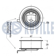 Натяжной ролик, ремень ГРМ RUVILLE BV R1KSJ 1440085577 541610 - Изображение 2