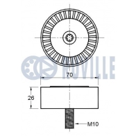 Паразитный / ведущий ролик, поликлиновой ремень RUVILLE 541625 QK Z2L 1440085592 - Изображение 2