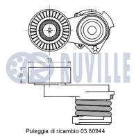 Натяжная планка, поликлиновой ремень RUVILLE 1440085608 541641 09OQ TD - Изображение 2