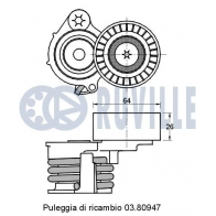 Натяжная планка, поликлиновой ремень RUVILLE 5UE XZW 541644 1440085611 - Изображение 2