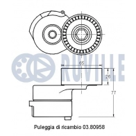 Натяжная планка, поликлиновой ремень RUVILLE 541655 MEX WJY 1440085622 - Изображение 2