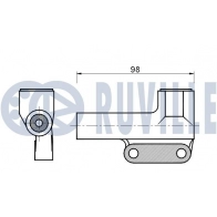 Успокоитель, зубчатый ремень RUVILLE A VWFFX6 541665 1440085632 - Изображение 2