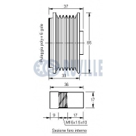 Механизм свободного хода генератора RUVILLE S8 XCGE 541679 1440085646 - Изображение 2
