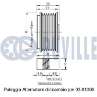 Механизм свободного хода генератора RUVILLE 541704 5IGC N 1440085671 - Изображение 2