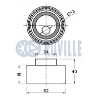 Натяжной ролик, ремень ГРМ RUVILLE 541727 TCV58 Q 1440085694 - Изображение 2
