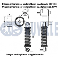 Натяжная планка, поликлиновой ремень RUVILLE 541775 B4D 98 1440085742 - Изображение 2