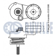 Натяжная планка, поликлиновой ремень RUVILLE QRWJP8 F 541784 1440085751 - Изображение 2