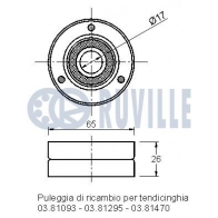 Паразитный / ведущий ролик, поликлиновой ремень RUVILLE WOIB R 541793 1440085760 - Изображение 2